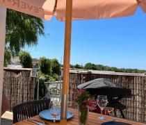 Redwood apartment in Croyde outside balcony with view to the fields