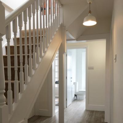 Redwood apartment stairs to upstairs